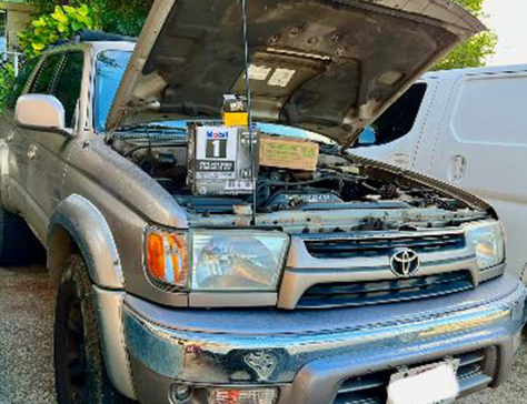 Front of Toyota 4 runner